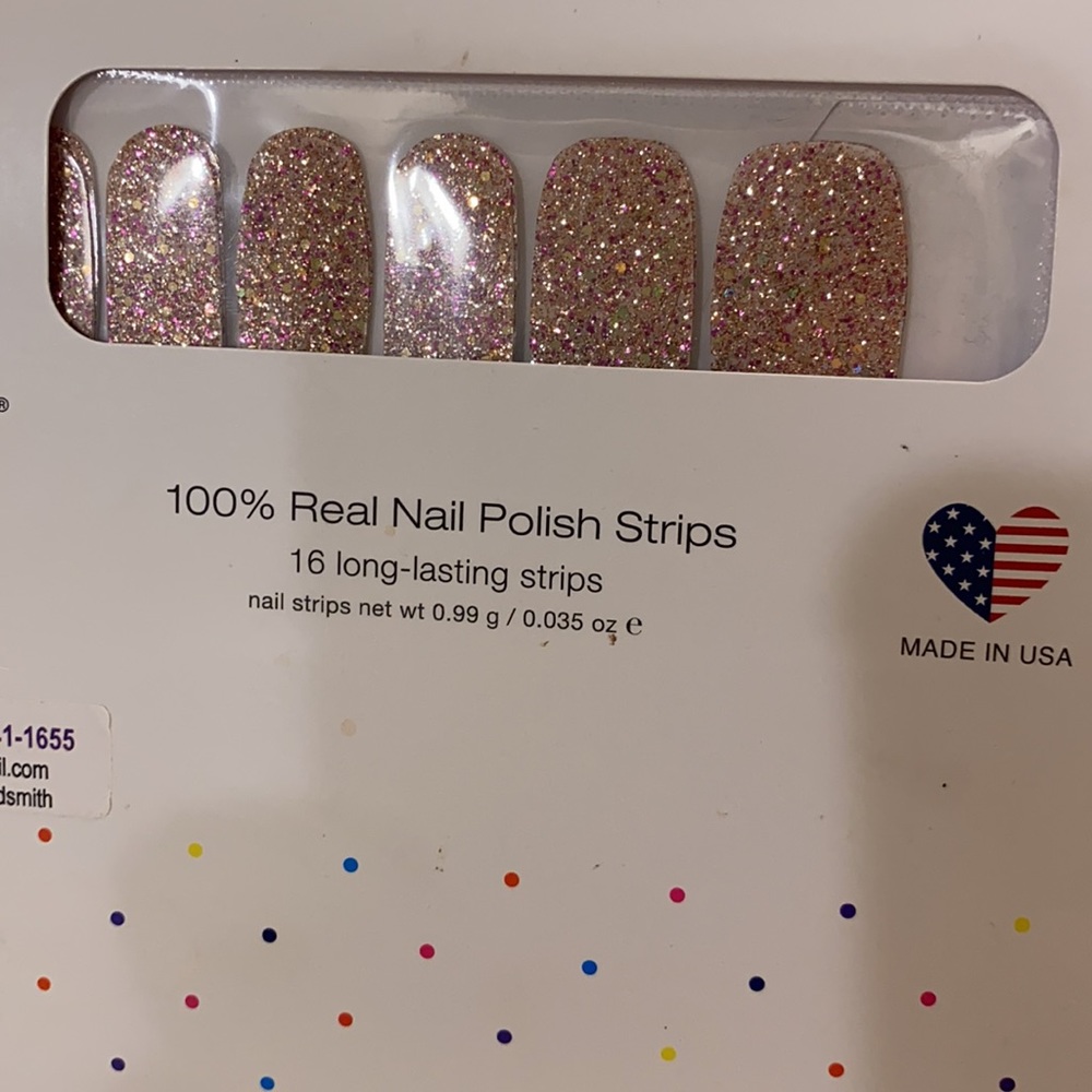 Color Street Tokyo Lights Nail Strips. Sparkly Gold Color. Pamper Yourself!